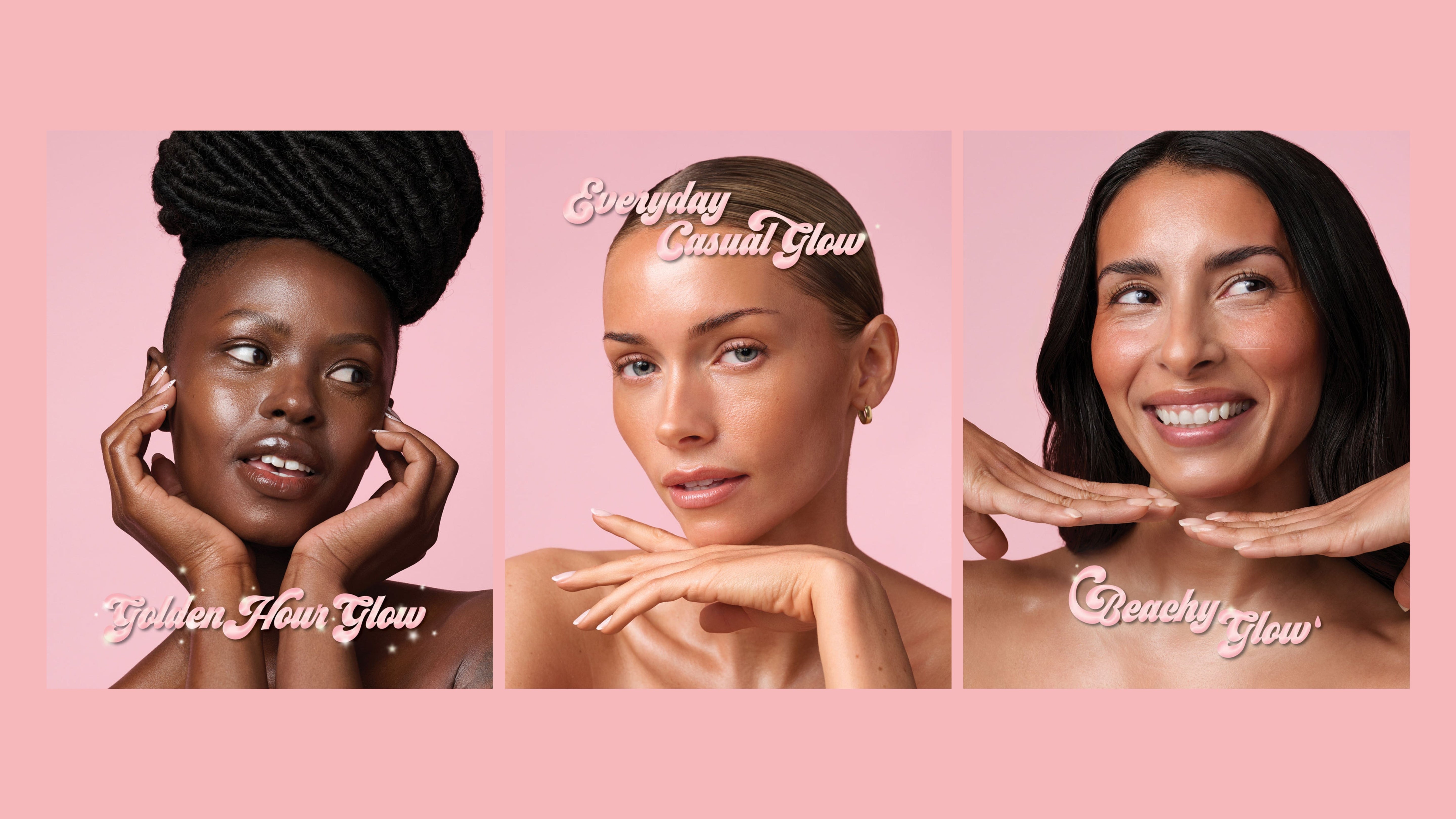 Three ways to wear Glass Skin Drops Bronze