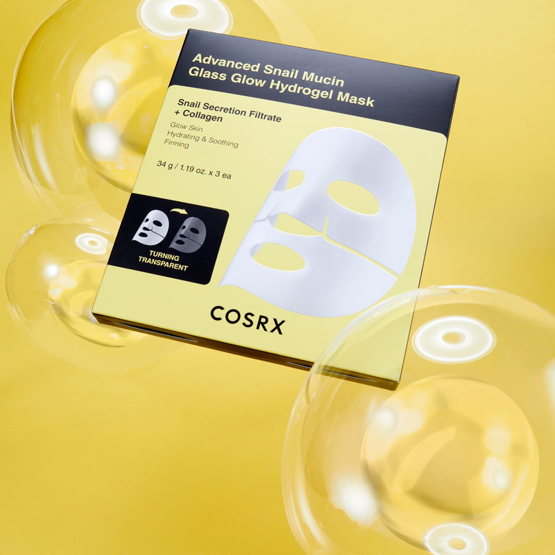 Advanced Snail Mucin Glass Glow Hydrogel Mask x3